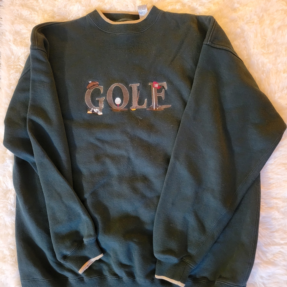 SOLD Dark Green Crewneck Sweater for Men